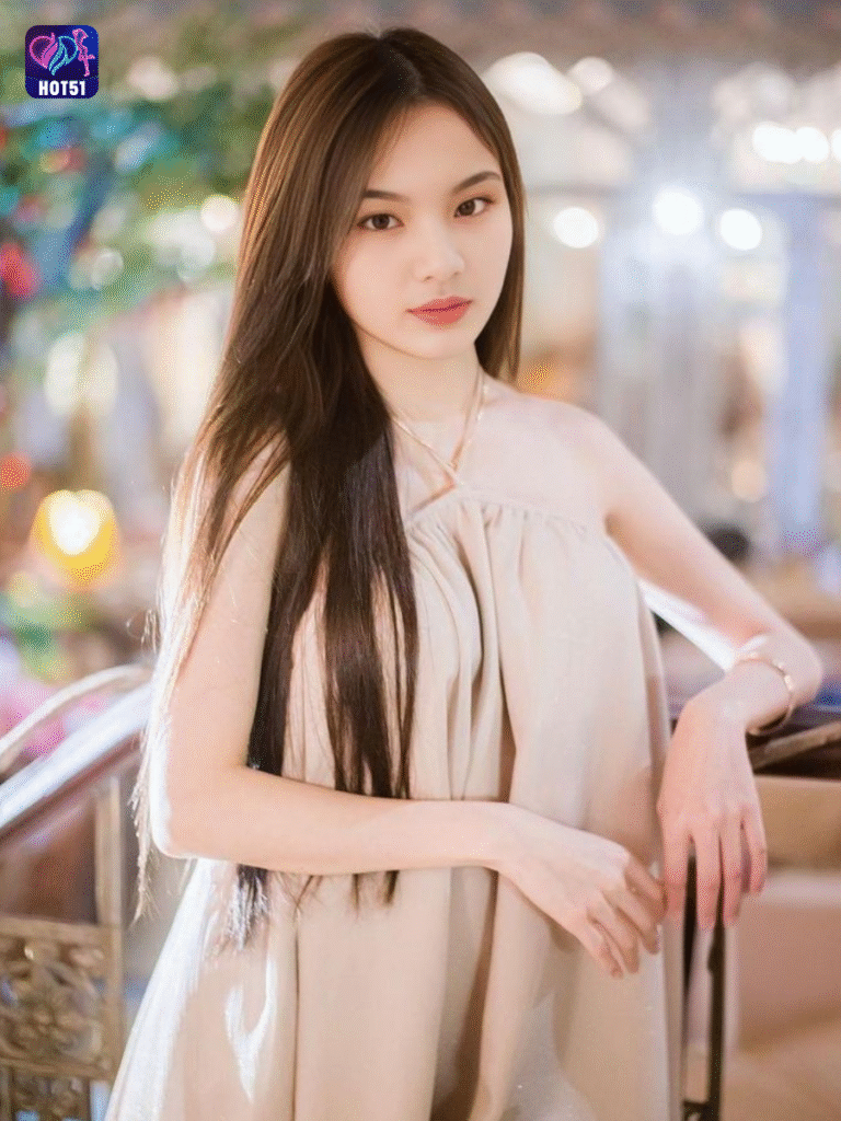 Beautiful girl live stream on Hot51 app