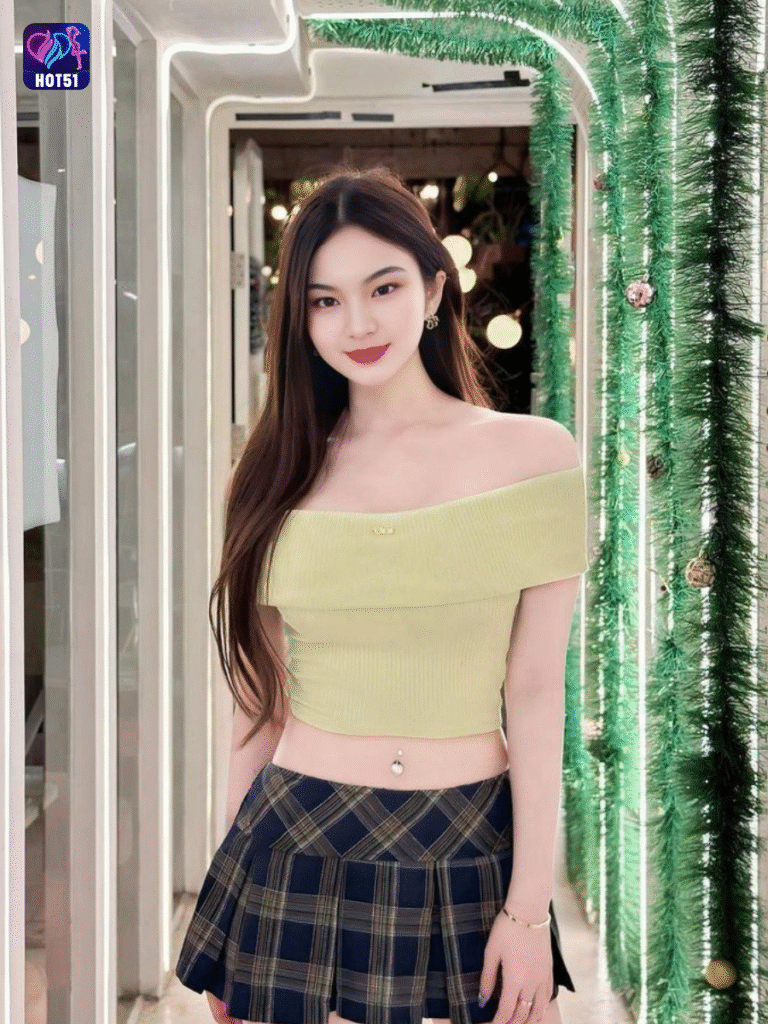 Beautiful girl live stream on Hot51 app