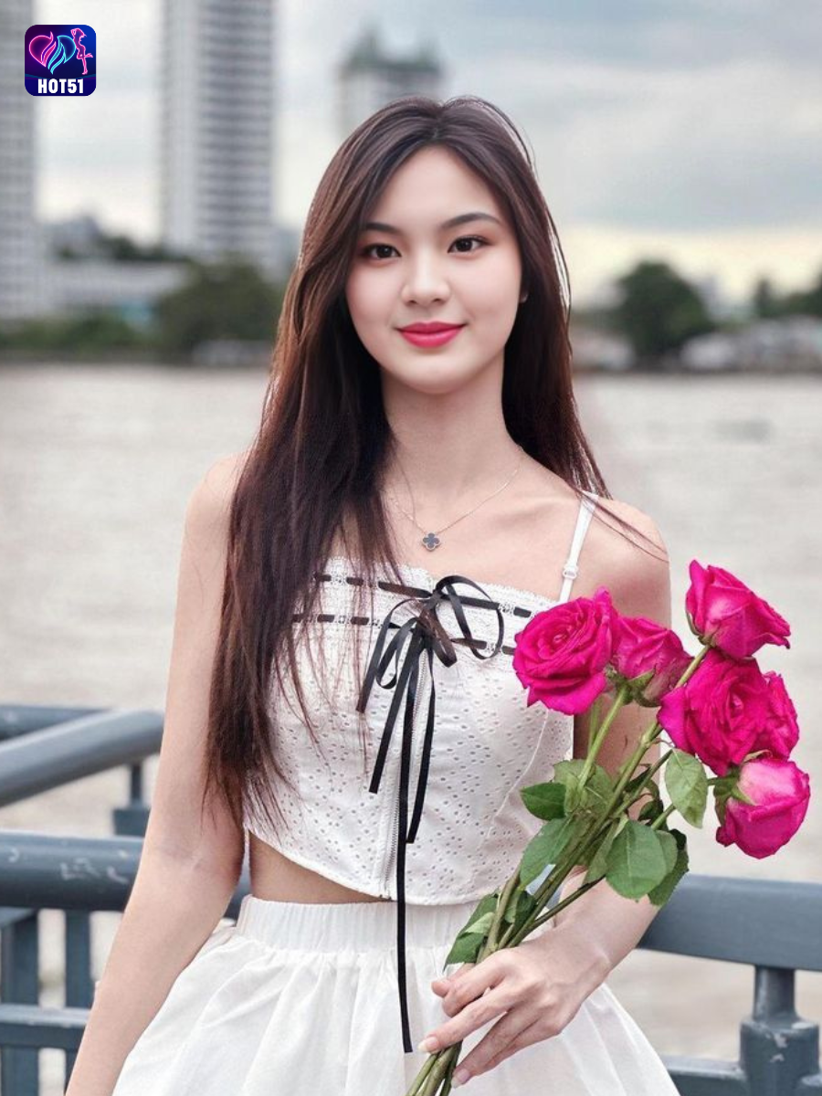 Beautiful girl live stream on Hot51 app