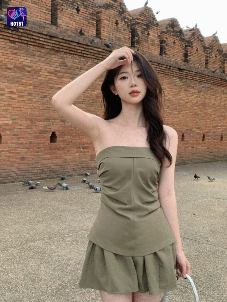 Beautiful girl live stream on Hot51 app