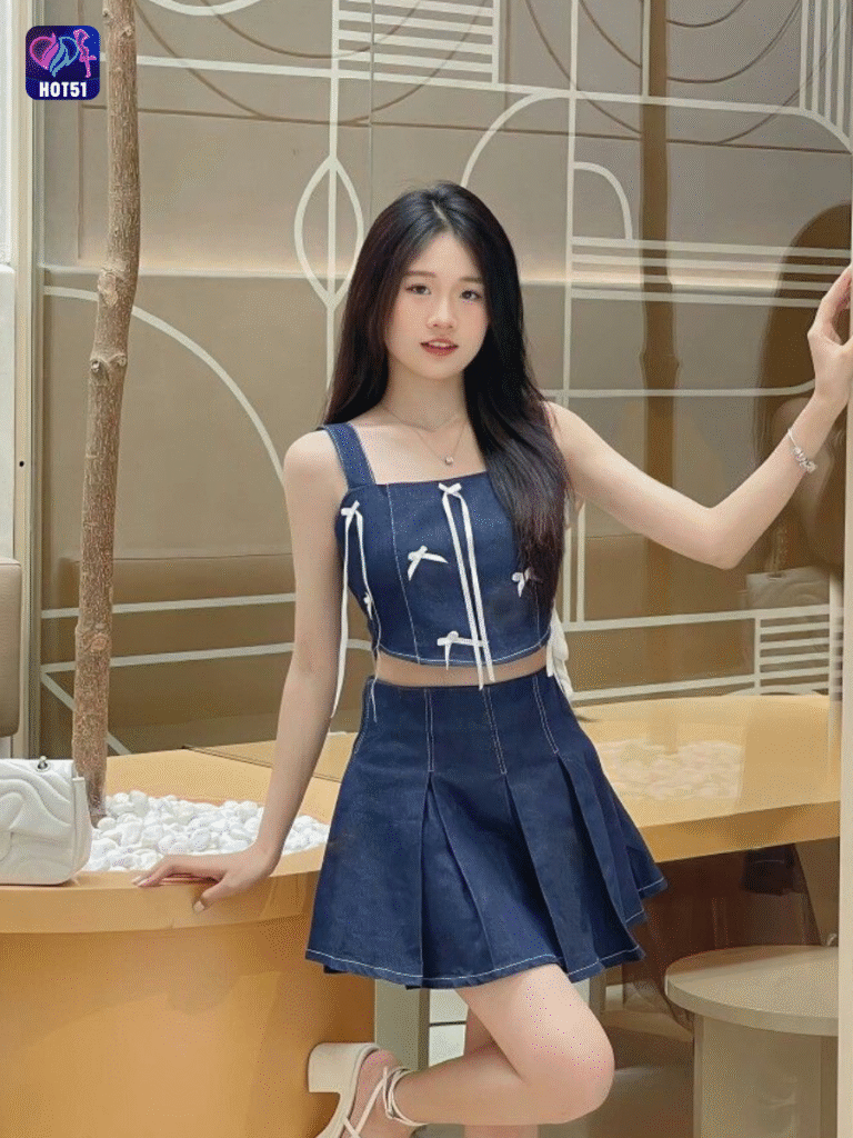 Beautiful girl live stream on Hot51 app
