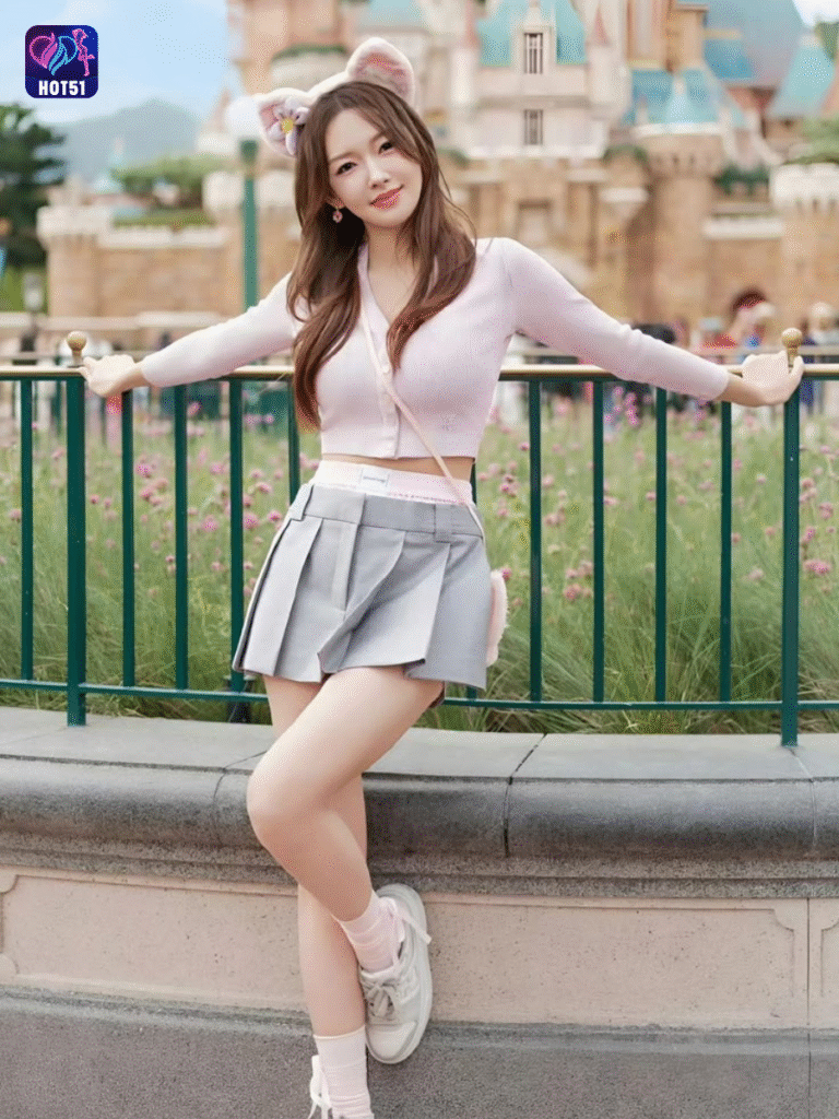Beautiful girl live stream on Hot51 app