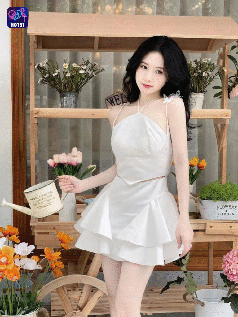Beautiful girl live stream on Hot51 app
