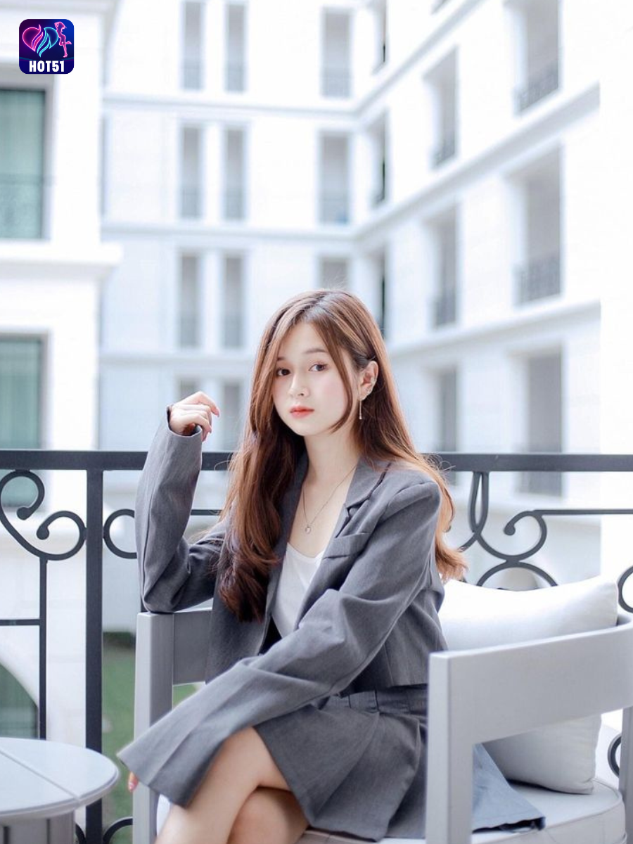Beautiful girl live stream on Hot51 app