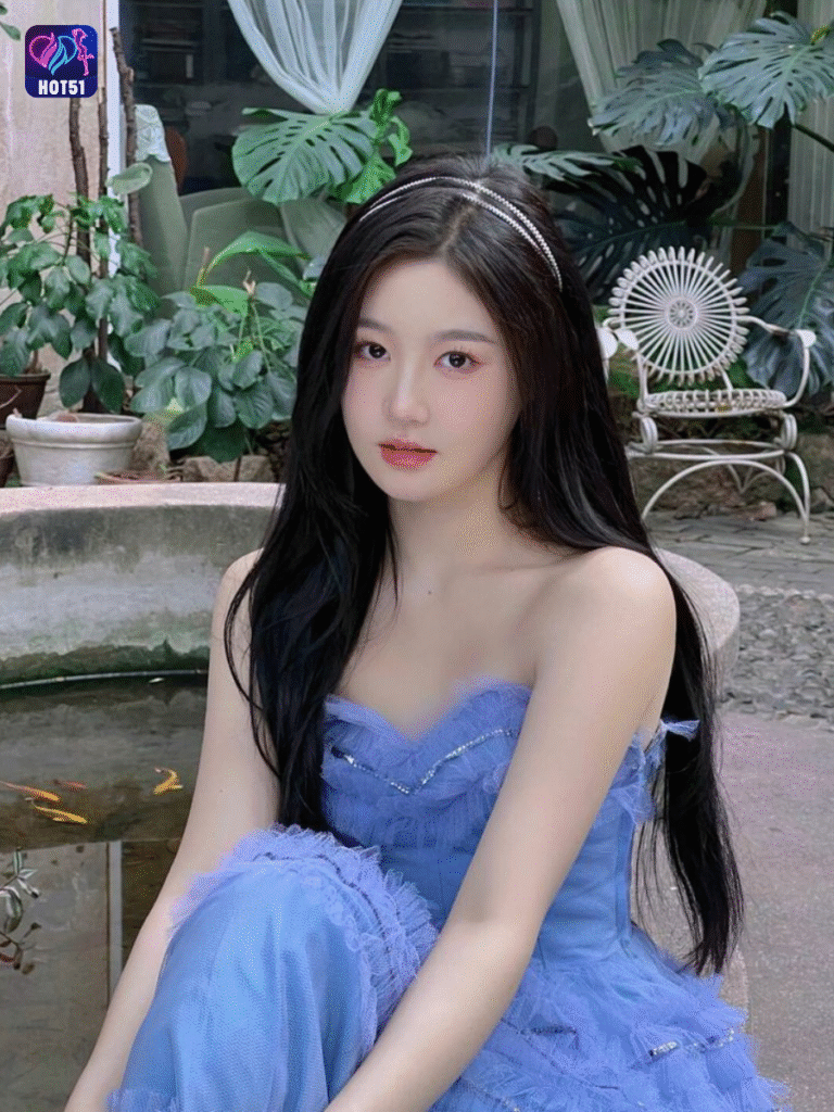 Beautiful girl live stream on Hot51 app